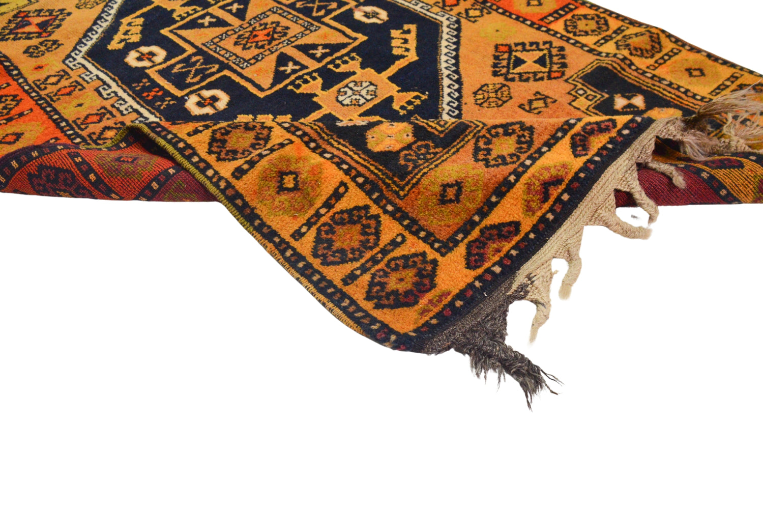 Sere Kani / 3x9 Vintage Kurdish Rustic Rug Runner Texture