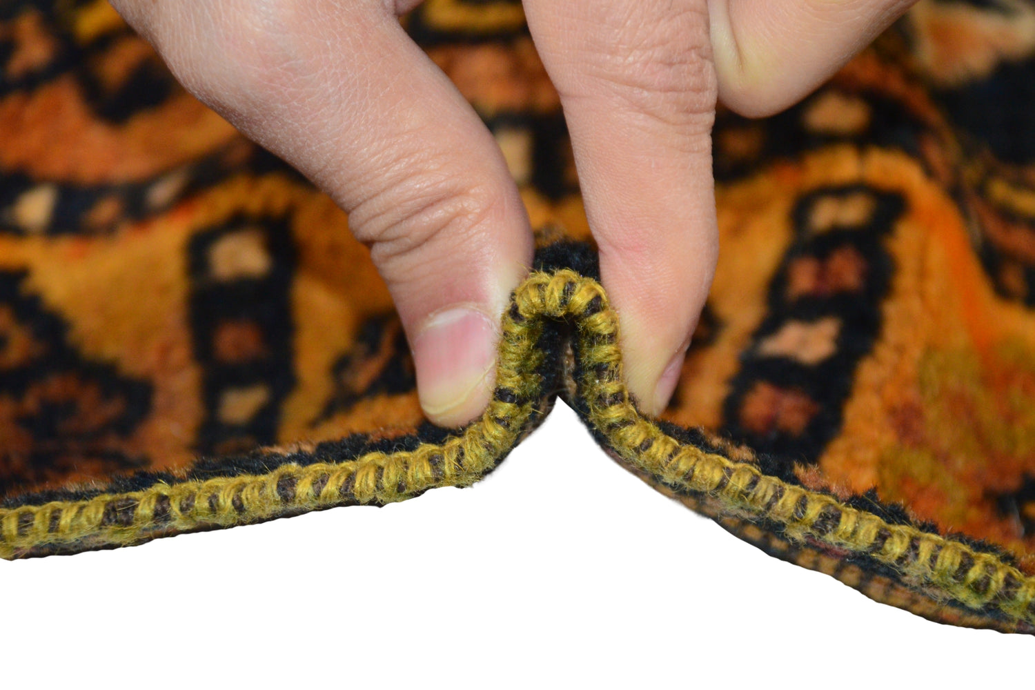 Sere Kani / 3x9 Vintage Kurdish Rustic Rug Runner Thickness