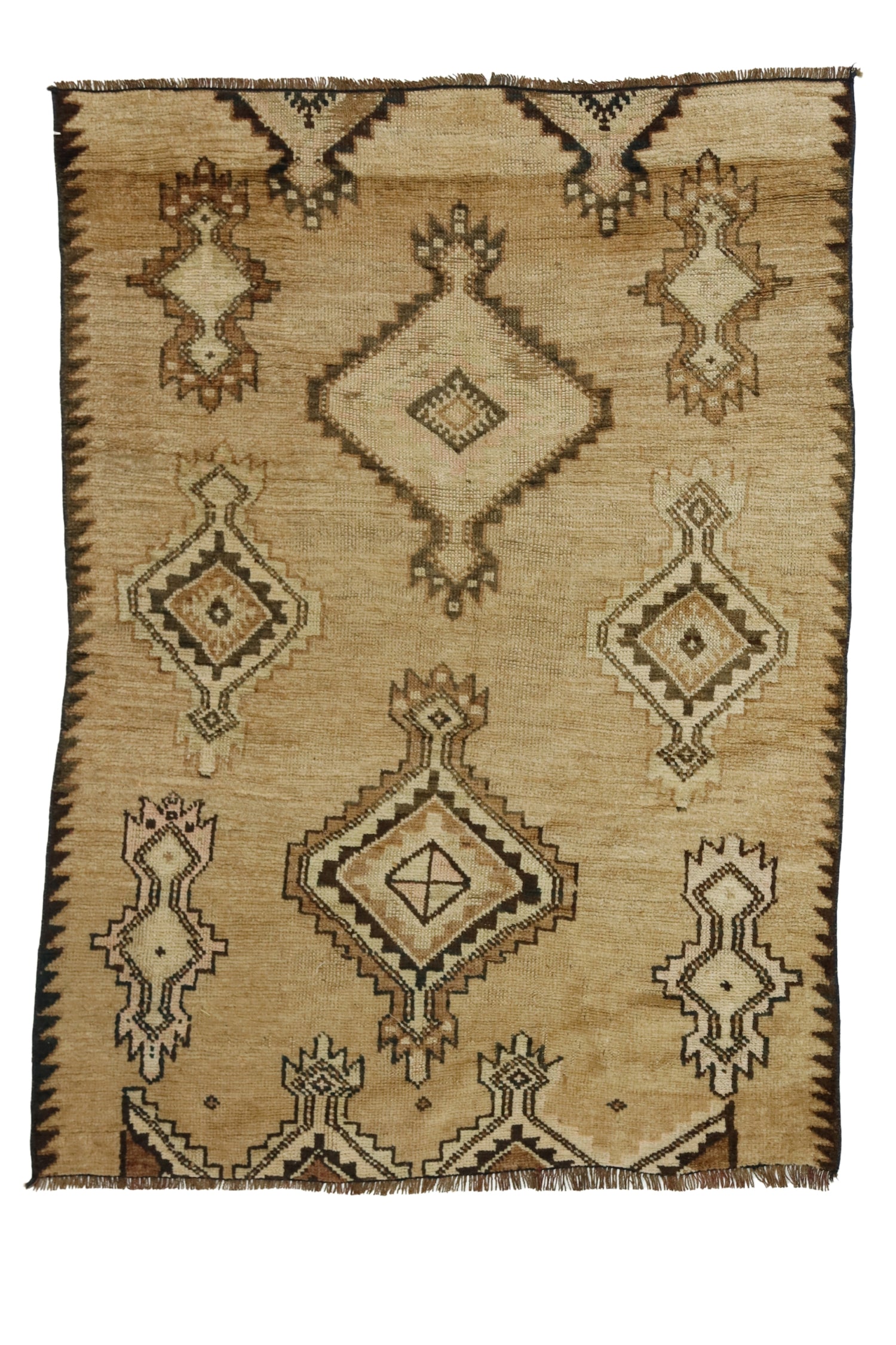 Soylu / 4x5 Pastel Vintage Wool Carpet Front Side