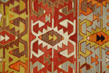 Toprakvadi / 5x10 Vintage Oriental Wool Kilim Rug Close Up