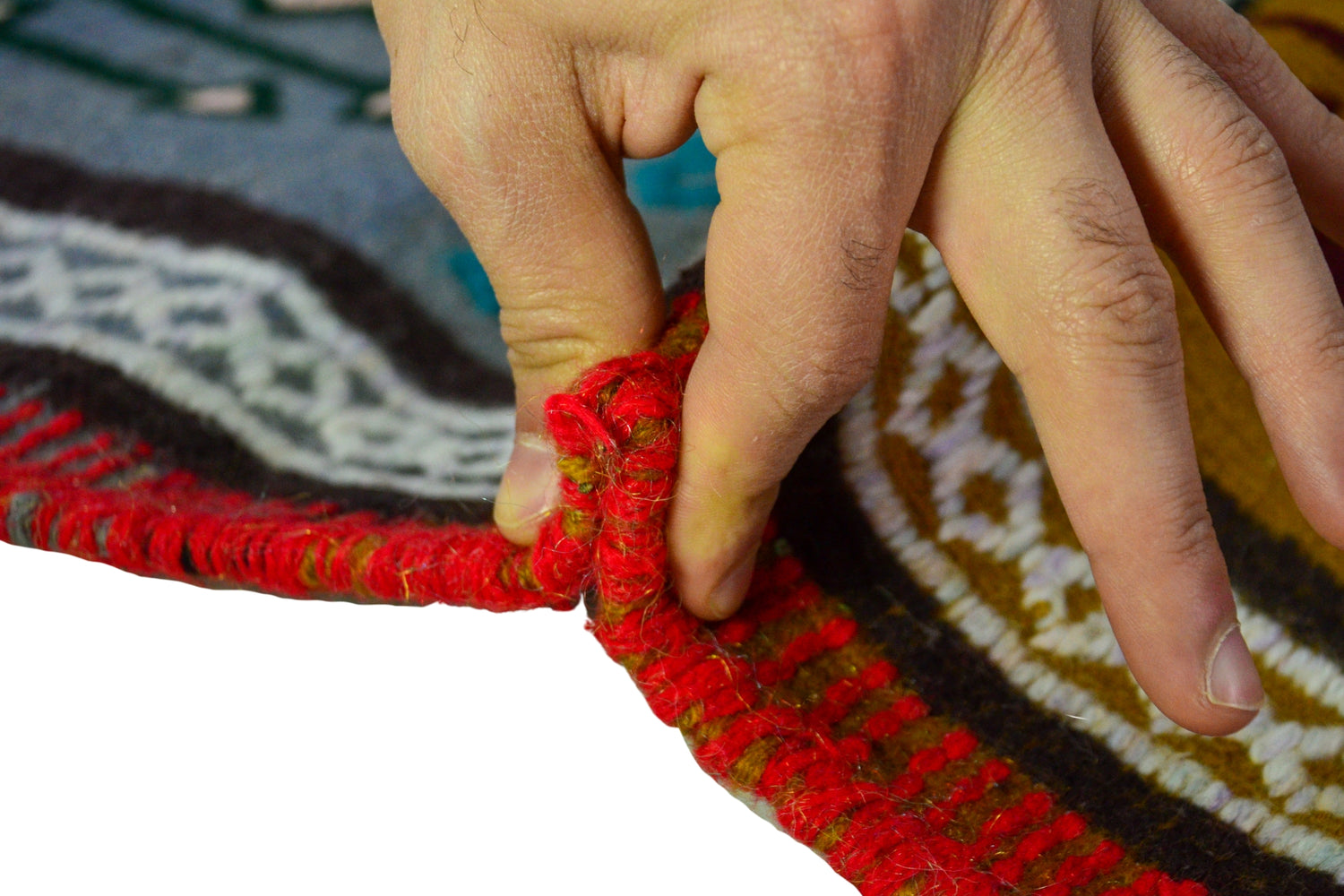 Turfullar / 3x7 Vintage Handmade Tribal Kilim Rug Thickness