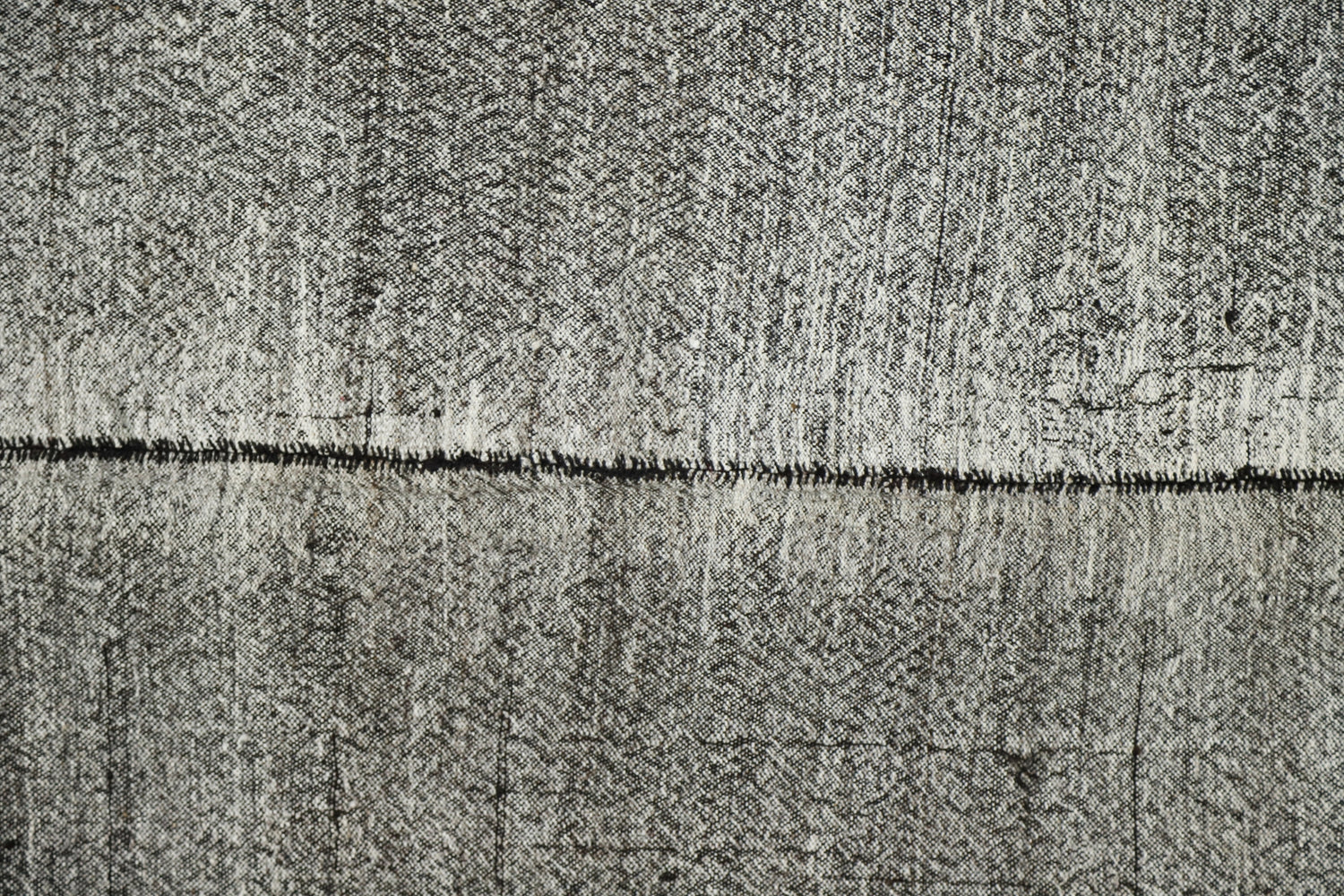 Turgutalp / 5x8 Gray Vintage Kilim Rug Close Up