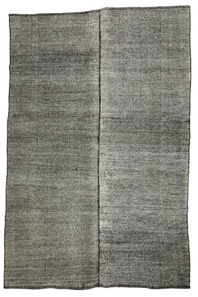 Turgutalp / 5x8 Gray Vintage Kilim Rug Front Side
