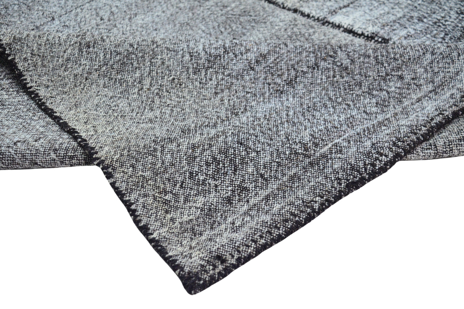 Turgutalp / 5x8 Gray Vintage Kilim Rug Texture