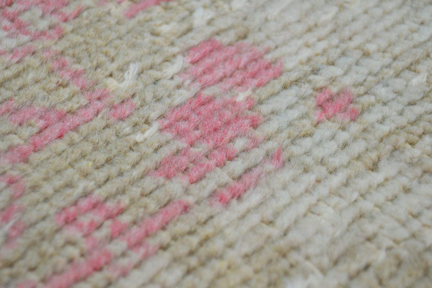 Ugurlu / 2x11 Vintage Handmade Pastel Rug Runner Detail