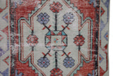Vintage Orange Oushak Rug 2x5 ft – Handmade Wool Anatolian Carpet