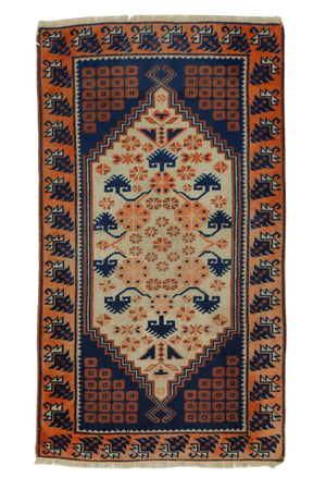Vintage Handmade Wool Area Rug