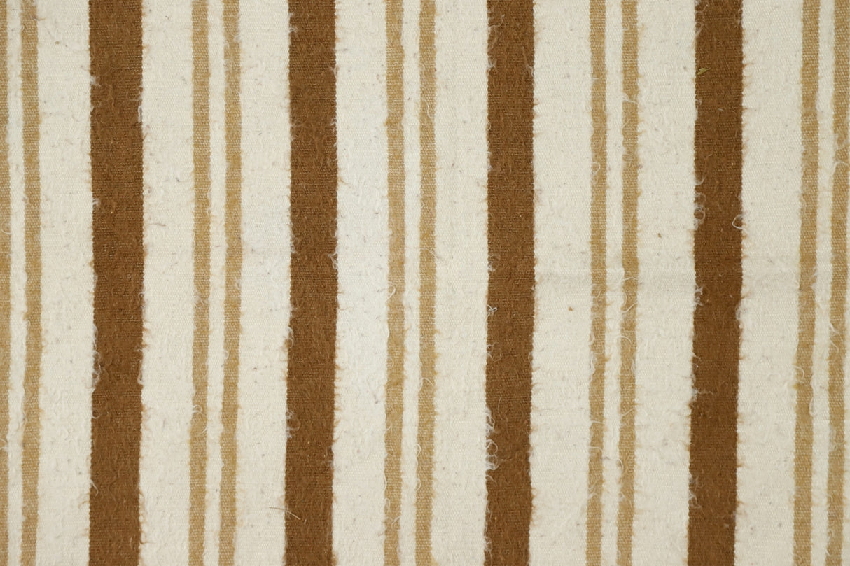 Bej-Kahverengi Çizgi Desenli Vintage Kilim / Narince 114 x 175 cm