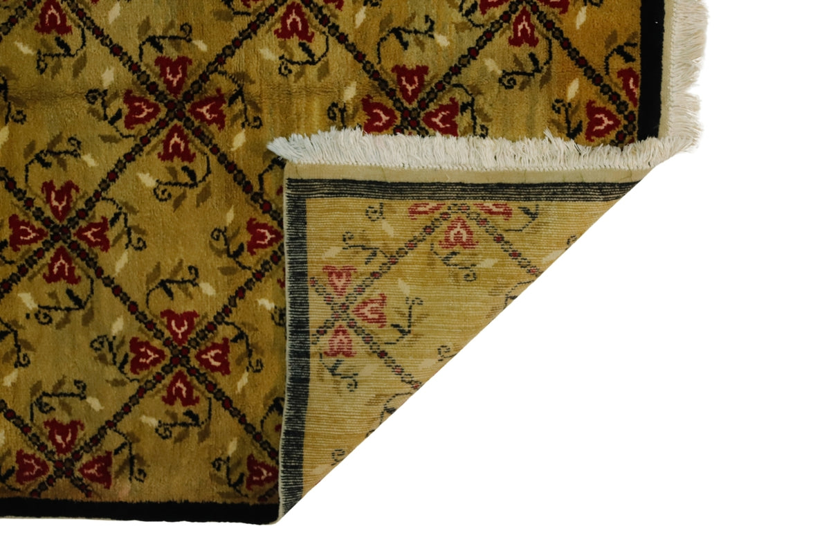 Çiçek Motifli El Dokuma Vintage Halı / Balkaya 148 x 285 cm