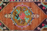 Çiçek Desenli El Dokuma Antika Halı / Feke 53 x 109 cm